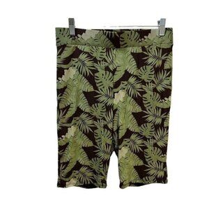 Forever‎ 21 Printed Biker Shorts Large NWOT